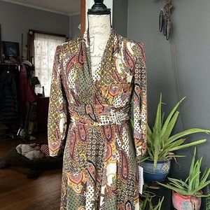 Olive Mid calf dress